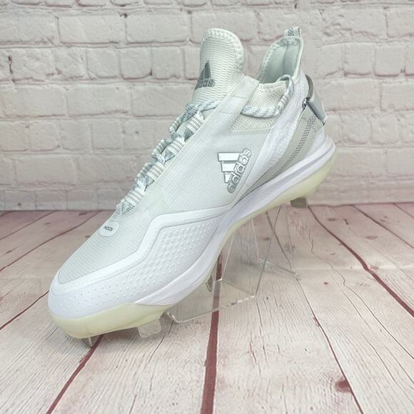 Adidas Icon 7 Boost White Silver Baseball Metal Cleats Mens Size 8 (S23847) main image 8